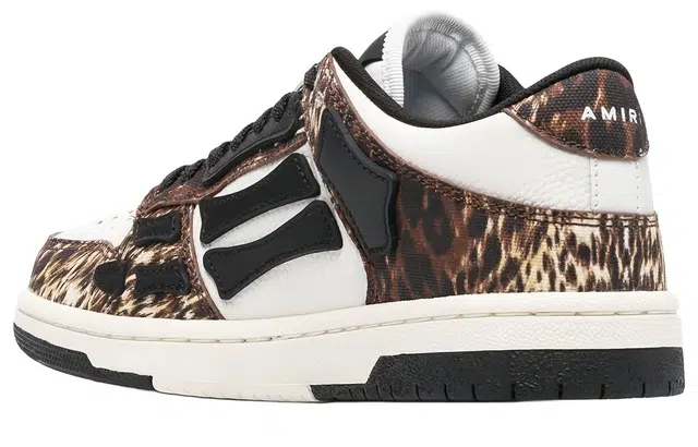 AMIRI Skel-Top Low White Brown