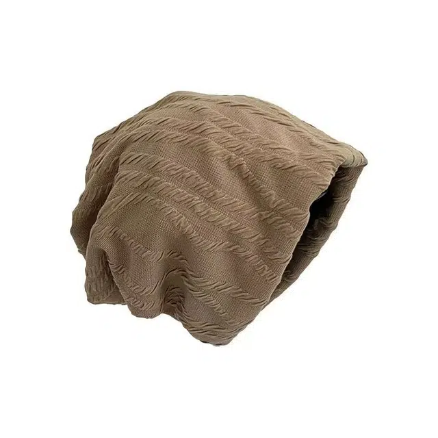 恩僾德 复古冷淡风百搭韩国小众大头围包头冷 涤纶 帽子 男女同款情侣款