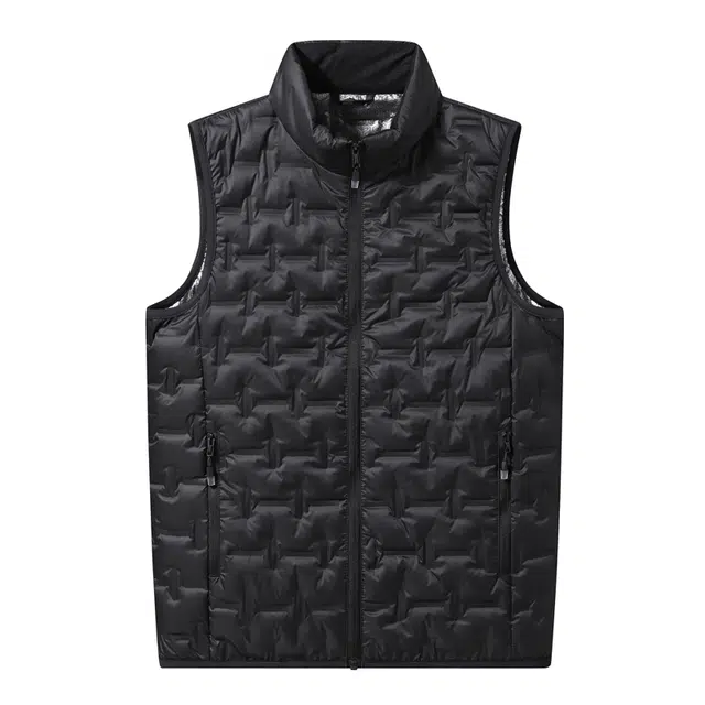 海尔斯  舒适亲肤简约户外  羽绒马甲  男款