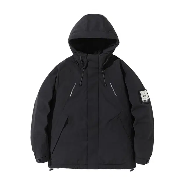 希越 户外山系连帽工装宽松大码外套羽绒服 男款