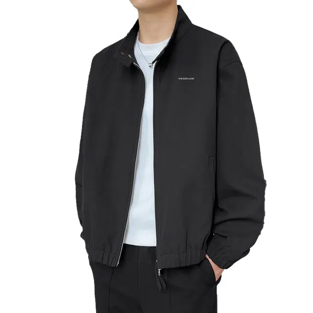 太子龍 港风潮流休闲行政复古潮牌宽松百搭水洗立领外套夹克 男款