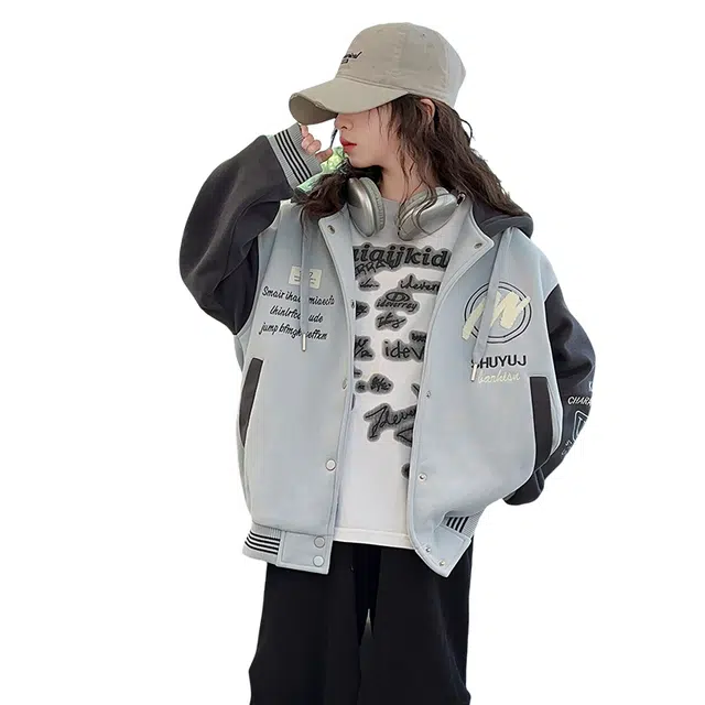 黑恐龙棒球服 舒适洋气网红拉链衫儿童秋季夹克上衣