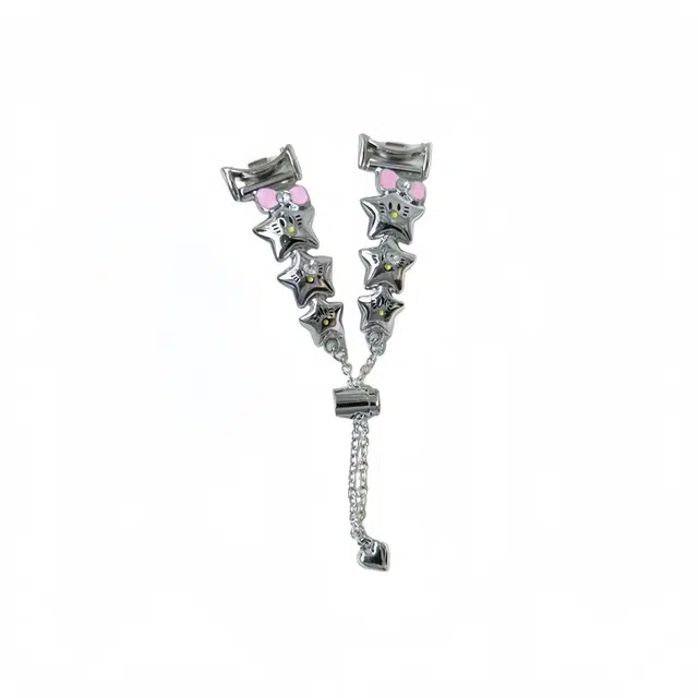 华颂信 表带 小米红米适用 金属材质 可爱星星蝴蝶结小猫时尚小众男女通用