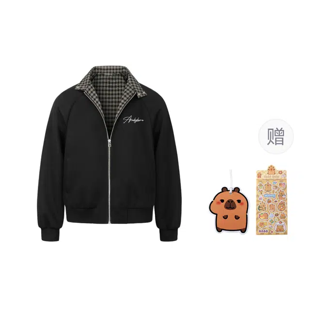 卡皮巴拉小黄豚 美式高街复古双面穿个性格纹多口袋工装设计休闲百搭外套简约高级秋季日常通勤开衫翻领夹克 男女同款