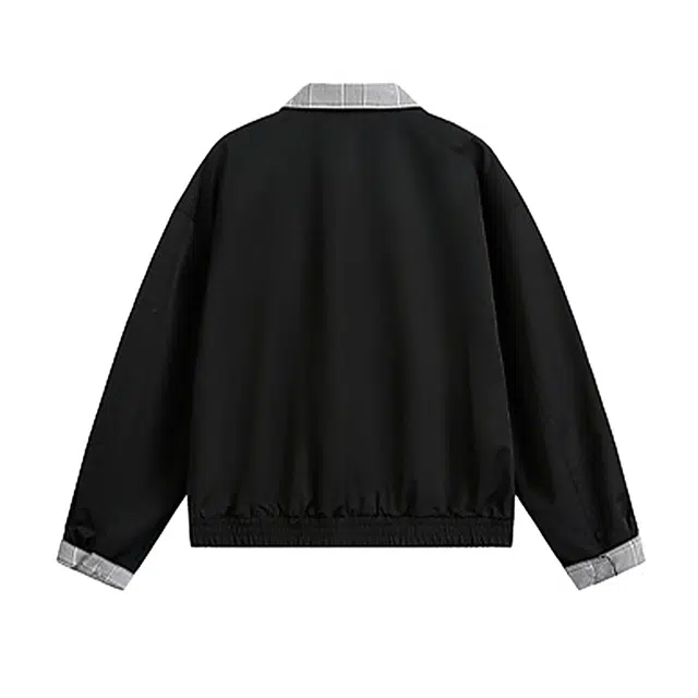 卡皮巴拉小黄豚 美式复古高街宽松潮牌百搭字母印花简约通勤教练翻领工装夹克外套 男女同款