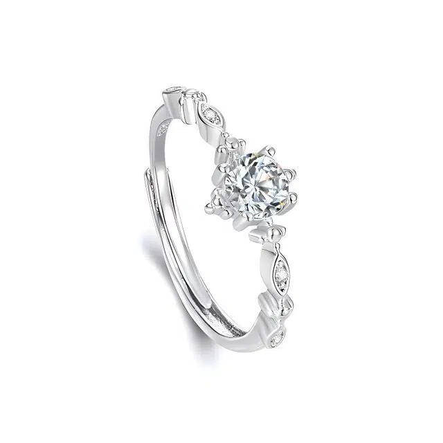 静范 闪耀银河 爱意交织莫比乌斯对戒 开口可调节简约精致闪耀气质轻奢百搭高级感 日常经典甜蜜告白#好运 锆石 戒指 男女同款情侣款