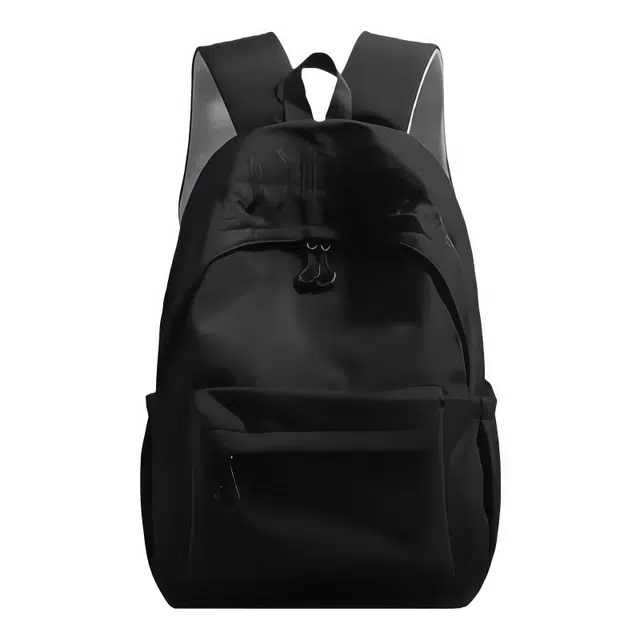 南潇湘 小清新休闲高颜值精美潮版韩版背包初高中大学上课百搭 尼龙 双肩包 男女同款情侣款 黑色/紫色/蓝色/红色/绿色