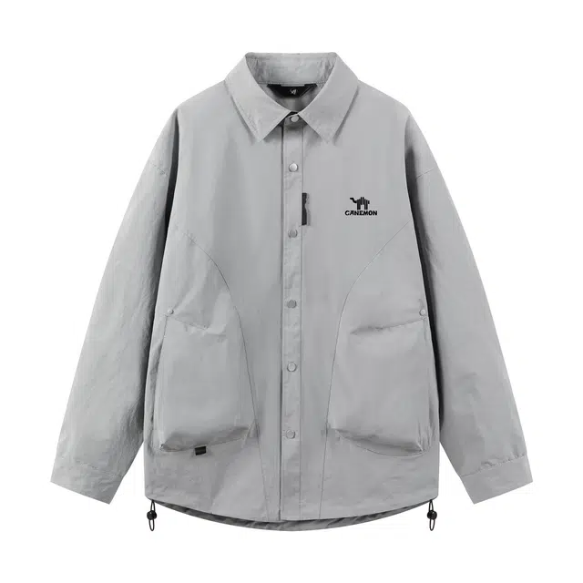 领航骆驼  美式潮牌高街复古工装拼接设计感时尚百搭宽松情侣春秋潮流外套长袖翻领  夹克  男女同款