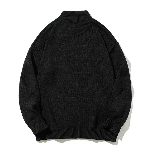 棉基因 清新森系肌理感纯色高领毛线衣厚实内搭休闲运动氛围感职场通勤极简风女装高街美式亲肤打底衣松弛感青少年学院风毛衣 男女同款