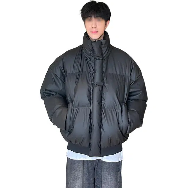 黑马漫画 棉衣男宽松短款冬季潮牌加厚保暖棉袄情侣面包服棉服 男女同款