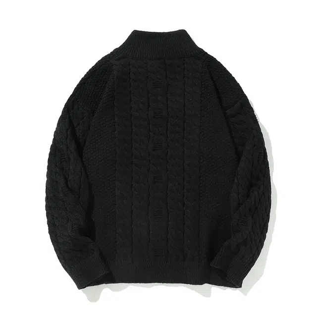 棉基因 清新森系肌理感麻花老钱风毛线衣厚实内搭休闲运动氛围感职场通勤极简风女装高街美式亲肤打底衣松弛感青少年学院风毛衣 男女同款