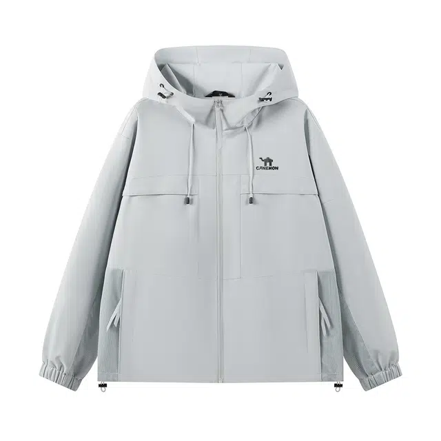 领航骆驼 美式复古户外登山拼接透气时尚日常百搭舒适宽松开衫连帽外套   夹克  男女同款