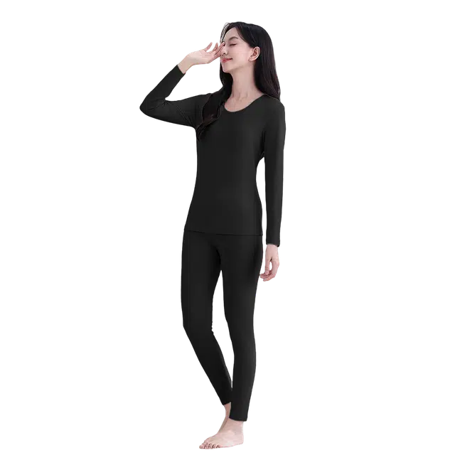 皇室品轩 纯棉秋衣秋裤女士修身打底薄款全棉毛衫抗菌内衣女保暖套装 女款