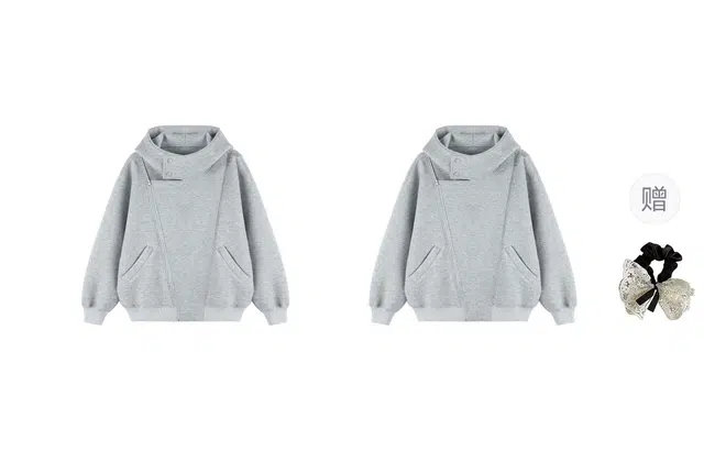 涂诗菲 韩版时尚潮流休闲纯色简约气质慵懒风通勤百搭舒适长袖上衣卫衣男女同款情侣套装