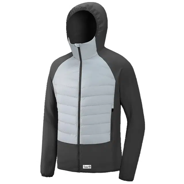 普鲁士多特蒙德 高级感简约基础款拼接撞色设计独特轻薄开衫拉链外套便携户外休闲运动保暖防风防泼水连帽棉服 男女同款