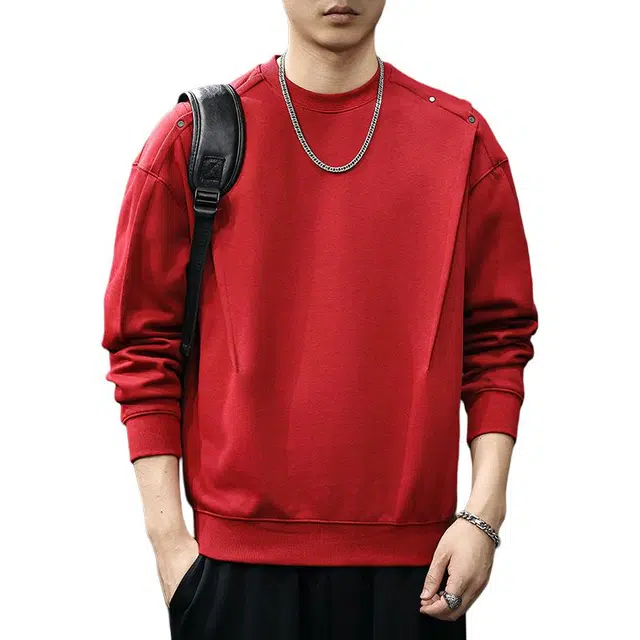 前进牛 美式经典复古潮牌极简风轻奢高级感秋季设计感宽松休闲户外百搭潮流上衣卫衣 男款