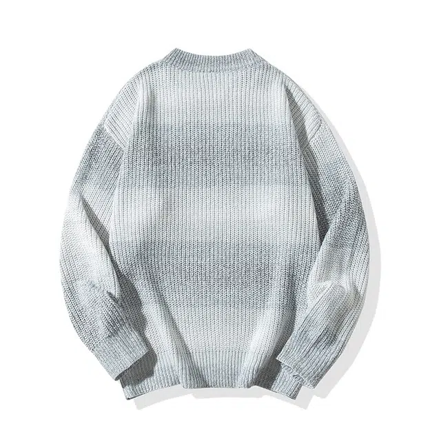 棉基因 甜酷梦幻渐变毛线衣清新森系肌理感厚实内搭休闲运动氛围感职场通勤极简风女装高街美式亲肤打底衣松弛感青少年学院毛衣 男女同款