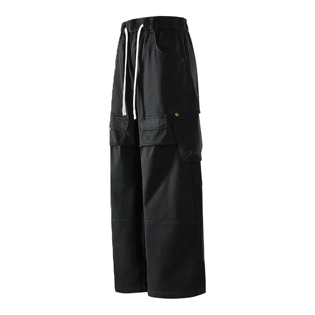 爱爸爸 美式直筒宽松舒适百搭纯色休闲裤 男款