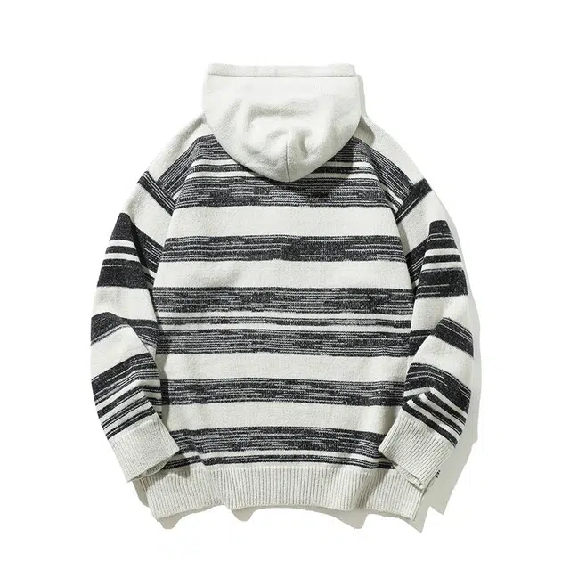 棉基因 假两件撞色条纹毛线衣清新森系肌理感厚实内搭休闲运动氛围感职场通勤极简女装高街美式亲肤打底衣松弛感青少年学院毛衣 男女同款