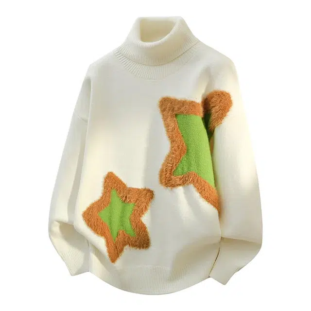 太子龍 美式高领青少年打底衫保暖内搭上衣潮长袖针织衫 男款