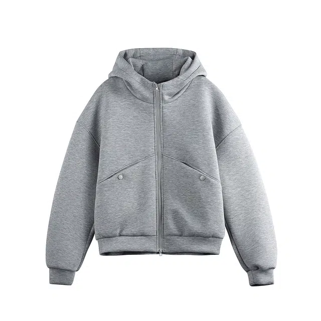 爱爸爸 复古百搭简约连帽宽松纯色长袖夹克 男款