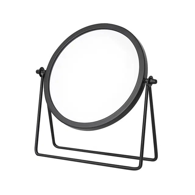 未来枫情化妆镜高颜值 台式 铁艺 单面 可旋转 简约 北欧风 学生宿舍桌面圆镜