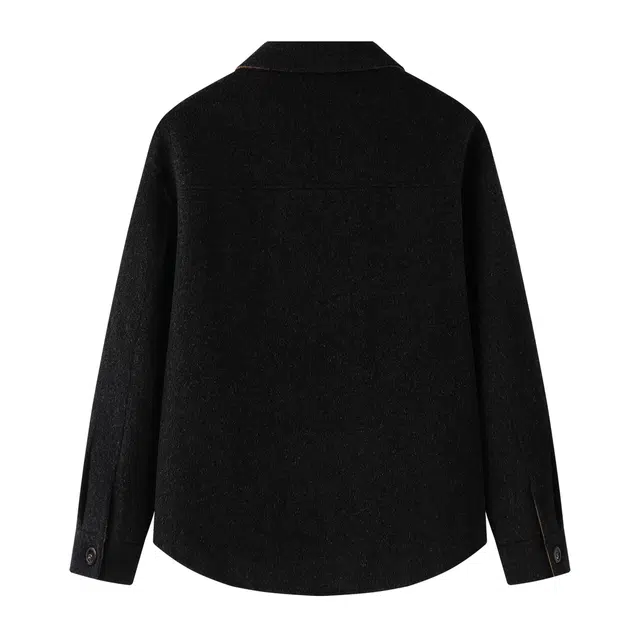 百胜狐 大码男装冬季休闲宽松翻领保暖毛呢大衣 男款