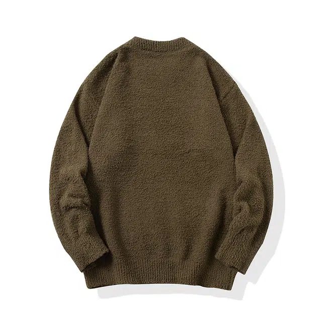 棉基因 清新森系亲肤舒适肌理感毛线衣厚实内搭休闲运动氛围感职场通勤极简风女装高街美式打底衣松弛感青少年学院风毛衣 男女同款