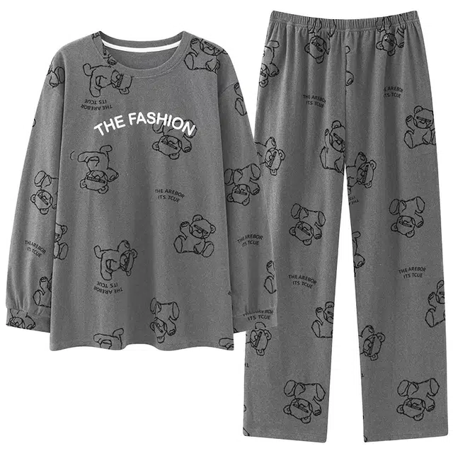 图兰朵 秋冬季德绒保暖男秋衣高弹柔软舒适防静电休闲睡衣套装 男款