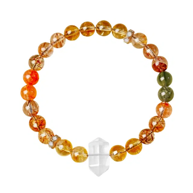 子婳 招财纳福吉祥好运福光聚禧多宝晶石本命年转运国风小清新设计轻奢贵气简约百搭 多色水晶 手串 女款