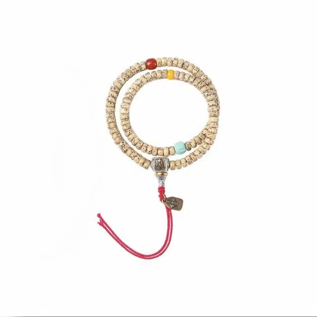 郁馨 新中式双圈扎基拉姆笑脸小丑叠戴盘玩串珠文玩  轻奢高级感小众设计吉祥如意招财#好运 星月菩提 手串 男女同款情侣款