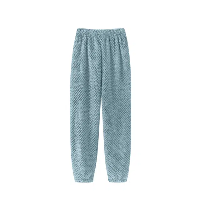 欧诗帛 长毛绒睡衣长裤秋冬季珊瑚绒加绒加厚保暖学生家居裤单件睡裤 女款