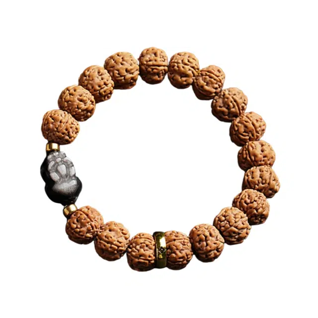 宣华意 精品原籽一代龙纹佛念珠 国潮风复古大气高端 盘文玩貔貅配饰  招财进宝#好运 金刚菩提 手串 男女同款情侣款