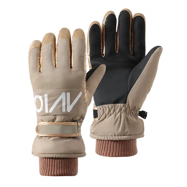 南极人 冬季加绒厚保暖防风御寒户外骑行运动登雪山东北玩雪防泼水可触屏零下防寒防冻 加厚 滑雪手套 男款