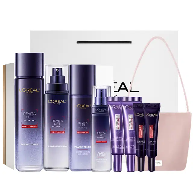 欧莱雅 玻尿酸水乳套装护肤品礼盒 淡纹紧致保湿修护补水