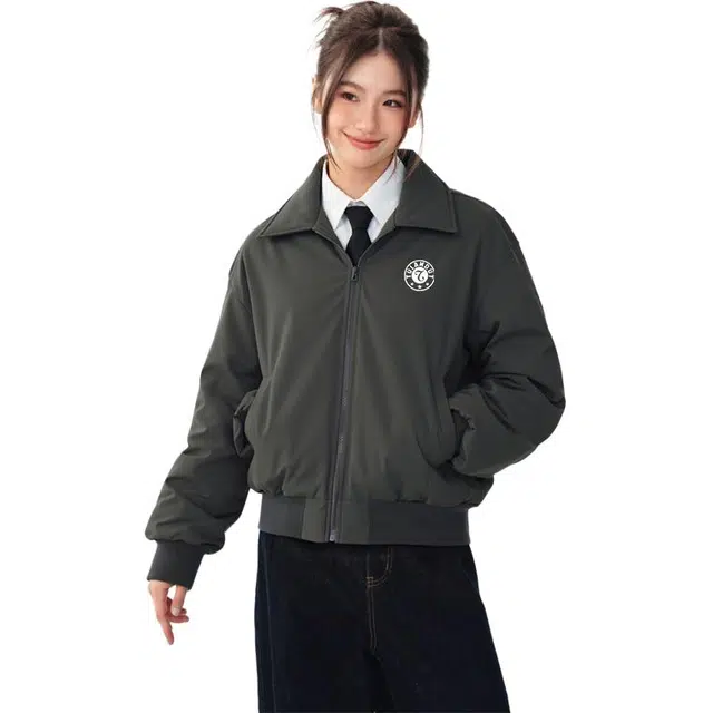 图兰朵 美式高街潮流百搭字母印花休闲运动宽松外穿舒适加厚保暖无袖坎肩立领外套棉服 男女同款