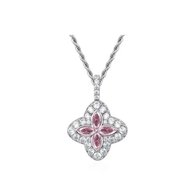 【重工|闪耀璀璨】 极昼 满镶钻幸运四叶草 轻奢创意高级感设计 浪漫小众个性配饰 日常通勤时尚百搭 合金 项链 男女同款情侣款