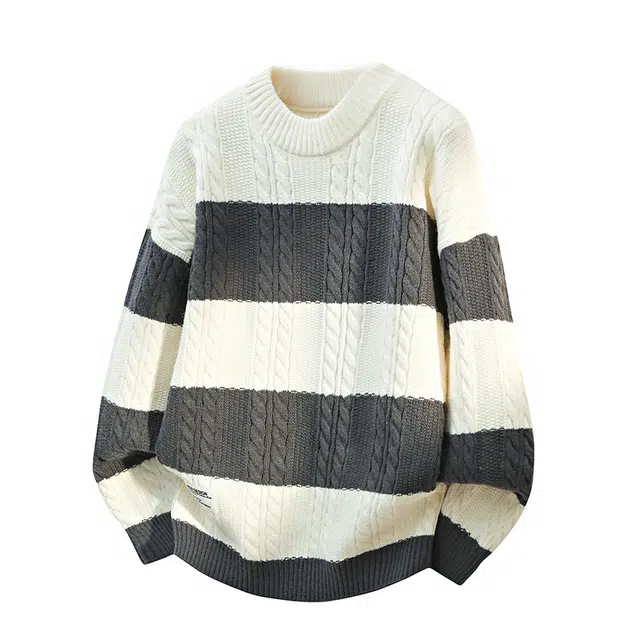 美式复古学院风针织开衫外套内搭毛衣 男女同款