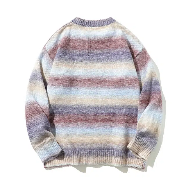 棉基因 渐变清新森系肌理感厚实休闲运动毛衣 男女同款