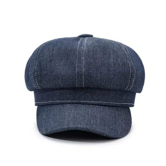 恩僾德 牛仔复古云朵帽显脸小遮阳帽子 涤纶 贝雷帽 男女同款情侣款