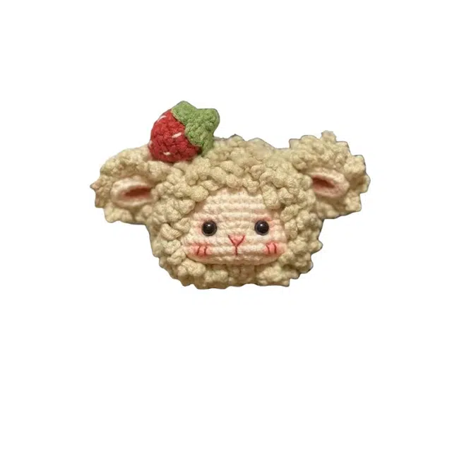 纯兔鼠 草莓古力小羊团子挂件钩针编织材料包钥匙扣 其他手工制作