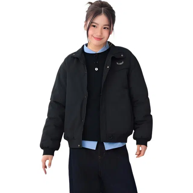 图兰朵 美式高街潮流字母印花休闲运动宽松百搭外穿舒适加厚保暖无袖坎肩立领外套棉服 男女同款