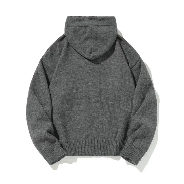 棉基因 清新森系肌理感抽绳针织毛线衣厚实内搭休闲运动氛围感职场通勤极简风女装高街美式亲肤打底衣松弛感青少年学院风毛衣 男女同款