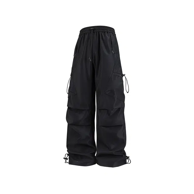 爱爸爸 运动美式直筒宽松纯色百搭舒适休闲裤 男款