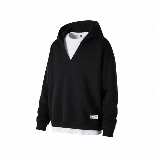 巴塞罗那足球俱乐部 美式复古高街简约设计感字母印花开衫宽松休闲日常通勤柔软舒适百搭高级时尚长袖连帽卫衣 男女同款