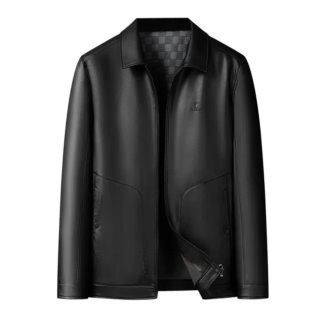 百胜狐 大码男装皮衣 男款