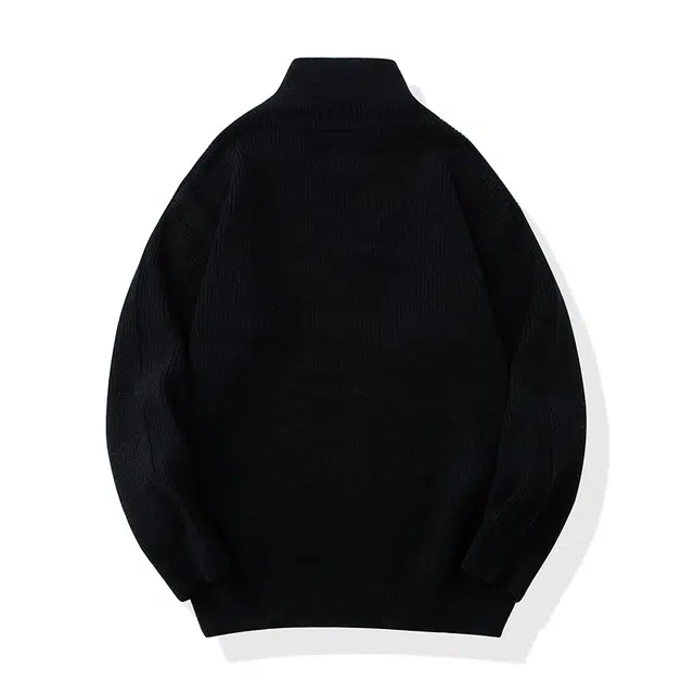 棉基因 立领半开襟清新森系肌理感毛线衣厚实内搭休闲运动氛围感职场通勤极简风女装高街美式亲肤打底衣松弛感青少年学院风毛衣 男女同款