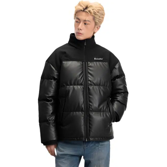 图兰朵 美式复古高街潮流百搭立领舒适宽松加厚保暖面包棉衣外套棉服 男女同款