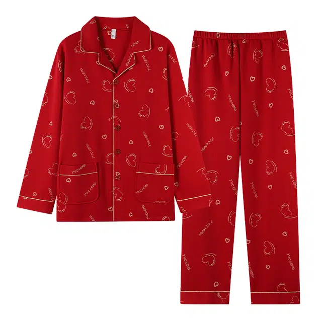 莫代尔 个性百搭耐磨耐穿翻领开衫轻盈亲肤柔软可外穿的家居服睡衣套装 男款