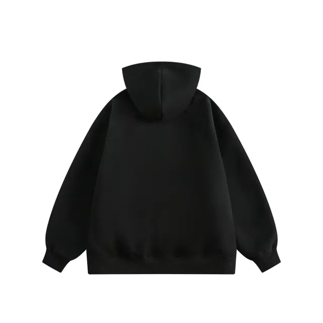 零氏 纯色宽松落肩连帽拉链休闲卫衣 男女同款